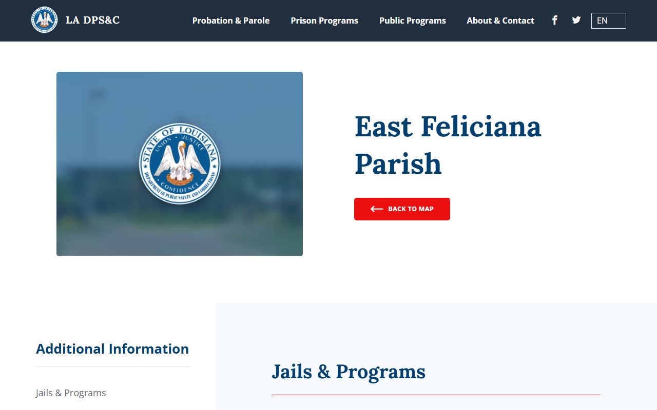 East Feliciana Parish Transitional Work Program DPS&C contact listing